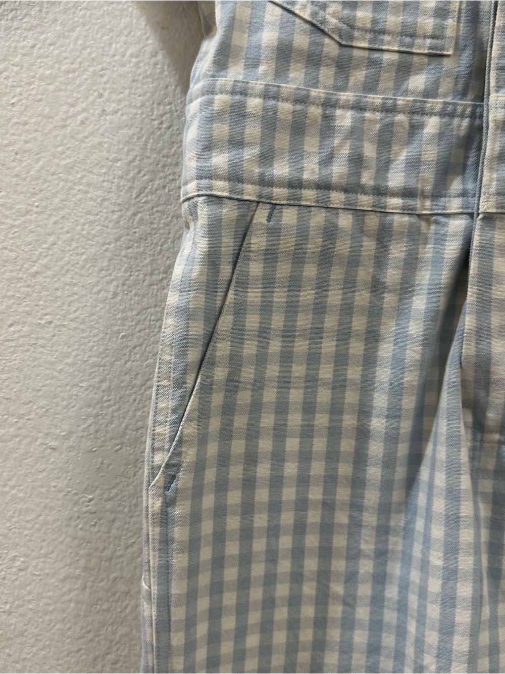 Christy Dawn Kids Light Blue Gingham Romper Jumpsuit Size 2T - Picture 4 of 9